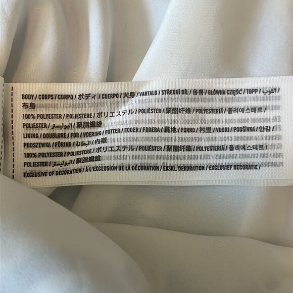 Abercrombie & Fitch NEW Halter Ruched Mini Dress Blue White Marble Pattern Sz XL - Picture 14 of 16